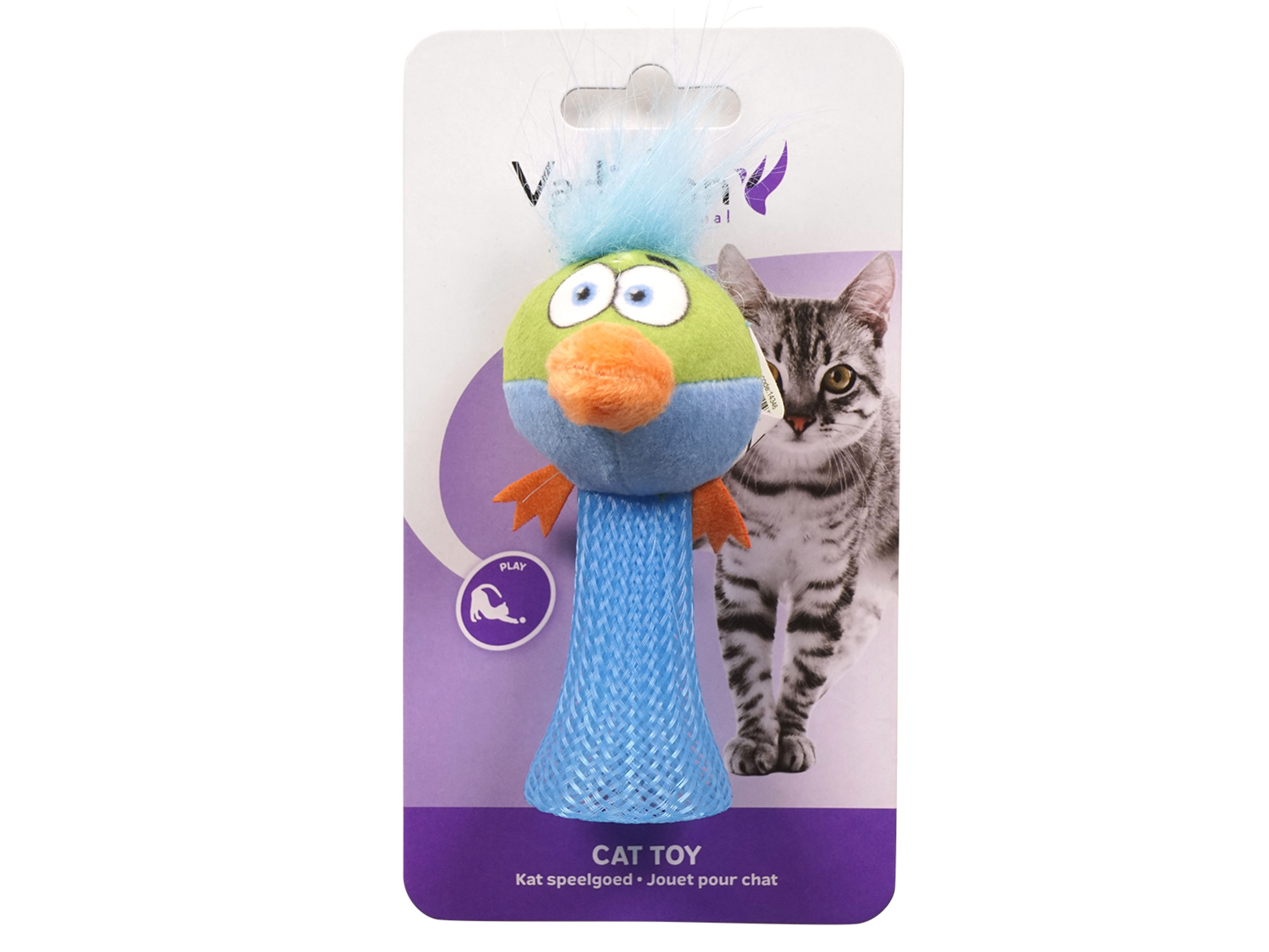 Speelgoed kat pluche hopping eend 10cm - Afbeelding 4